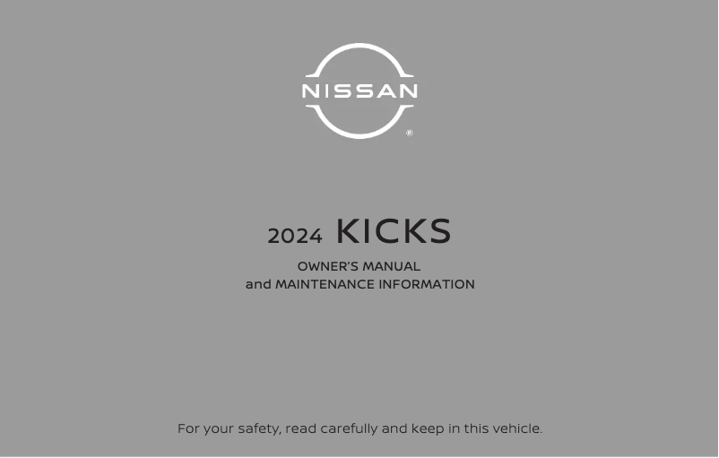 Image de la première page du manuel de l'appareil Kicks (2024)