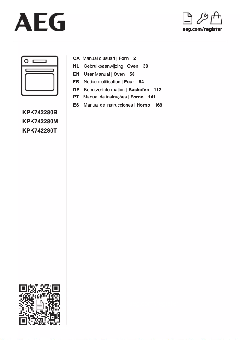 Página 1 del manual Manual de usuario AEG KPK742280M