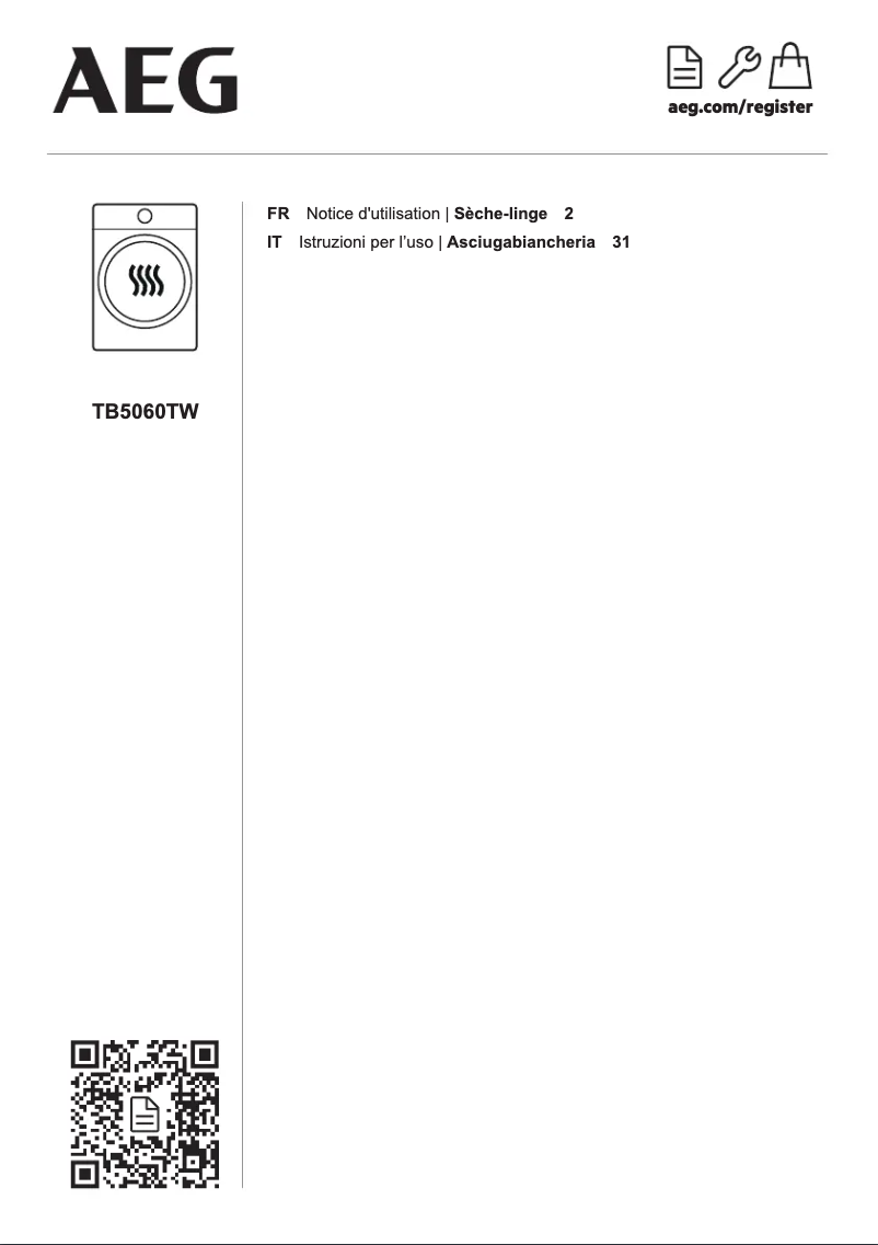 Page n°1 - Manuel utilisateur AEG TB5060TW
