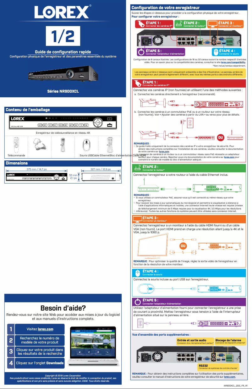 Image de la première page du manuel de l'appareil NR900X