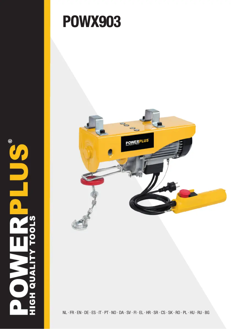Page 1 de la notice Manuel utilisateur PowerPlus POWX903