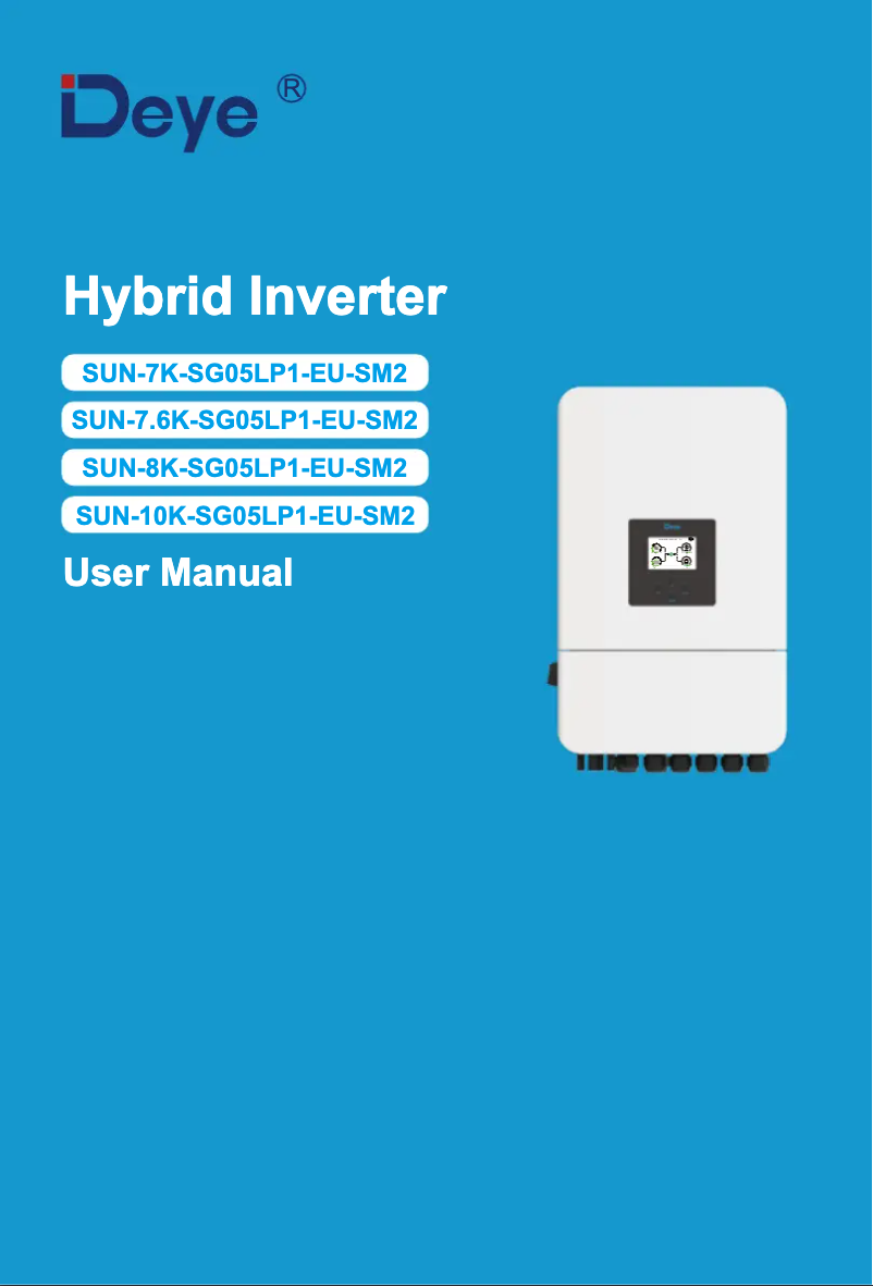 Page 1 de la notice Manuel utilisateur Deye SUN-8K-SG05LP1-EU-SM2