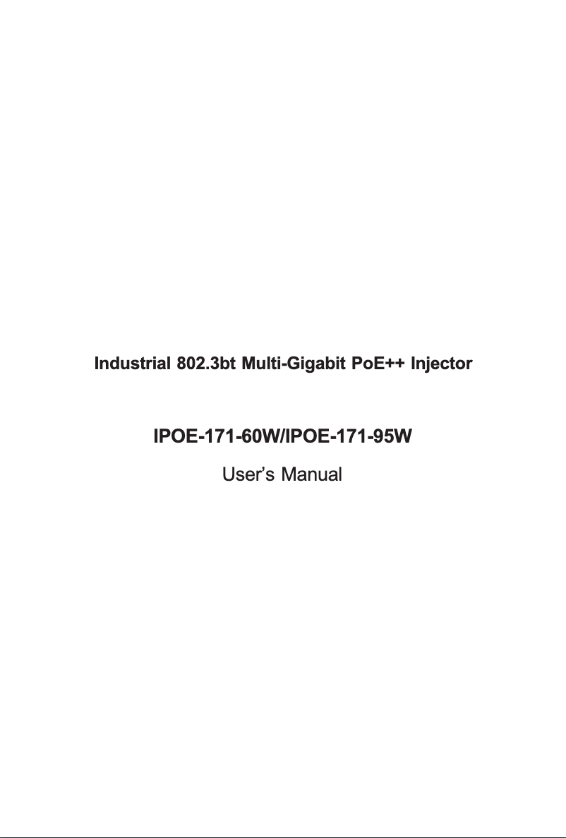 Image de la première page du manuel de l'appareil IPOE-171-60W