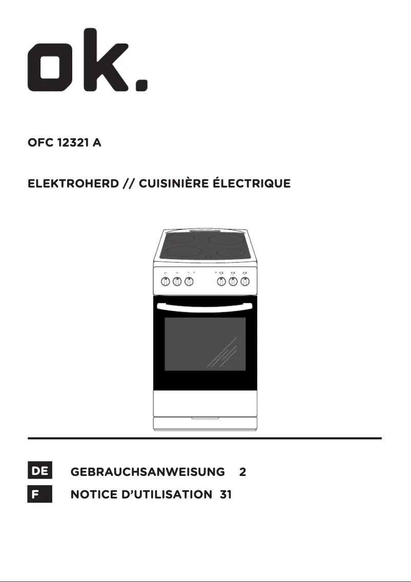 Page 1 de la notice Manuel utilisateur OK OFC 12321 A