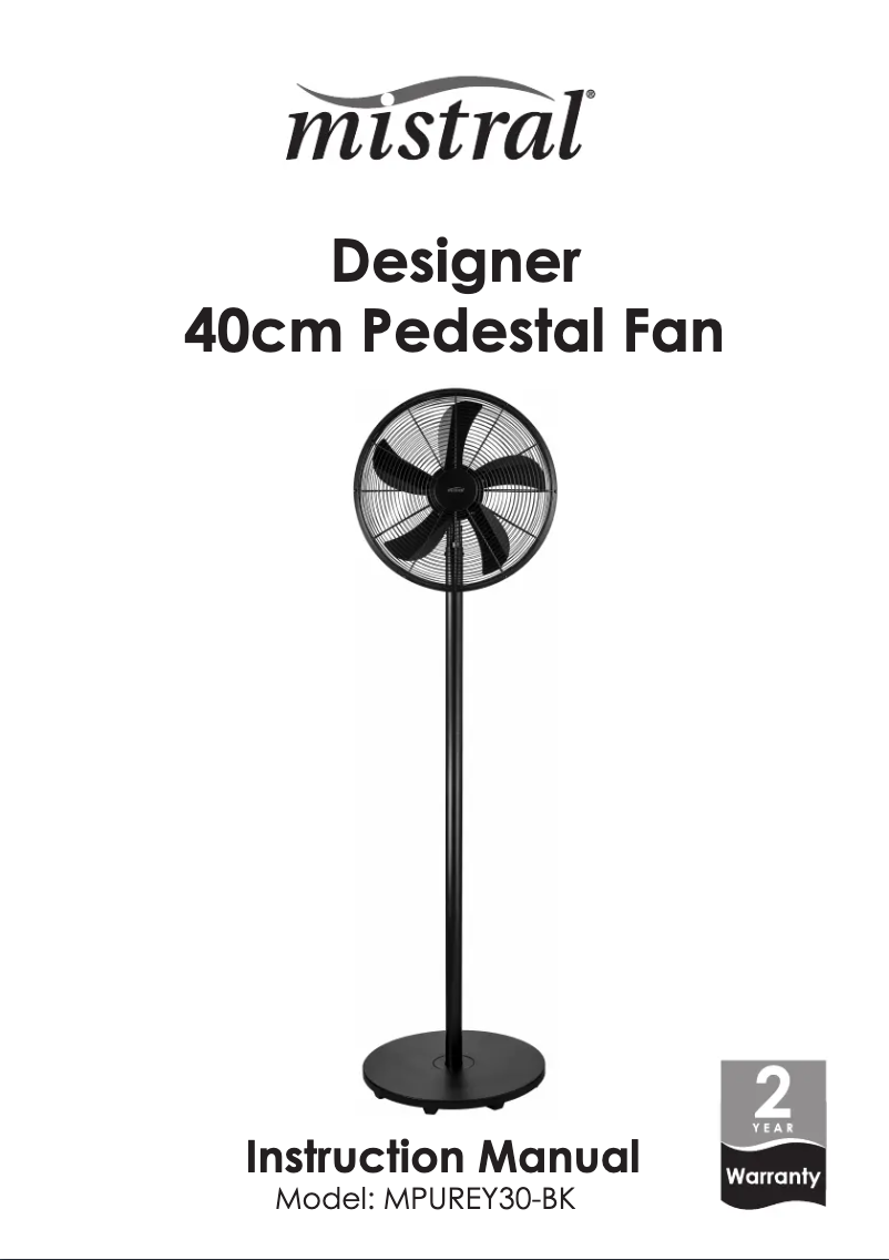 Página 1 del manual Manual de usuario Mistral MPUREY30-BK