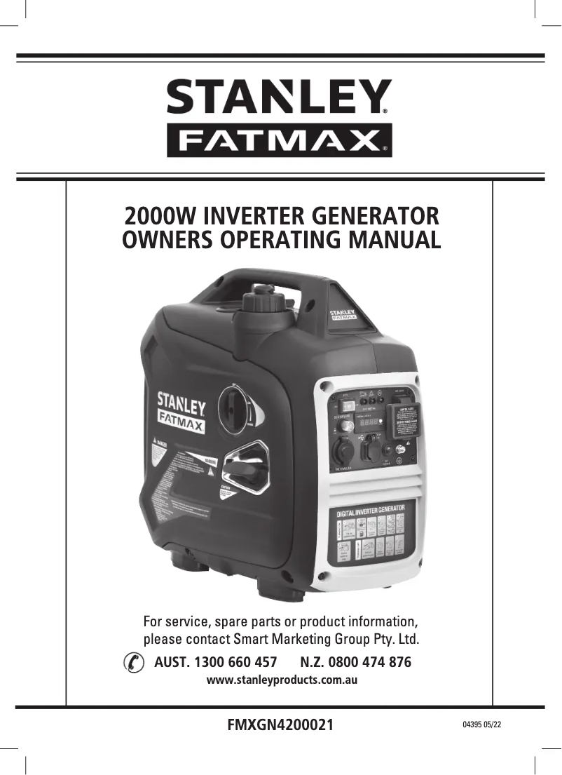 Page 1 de la notice Manuel utilisateur Stanley FMXGN4200021