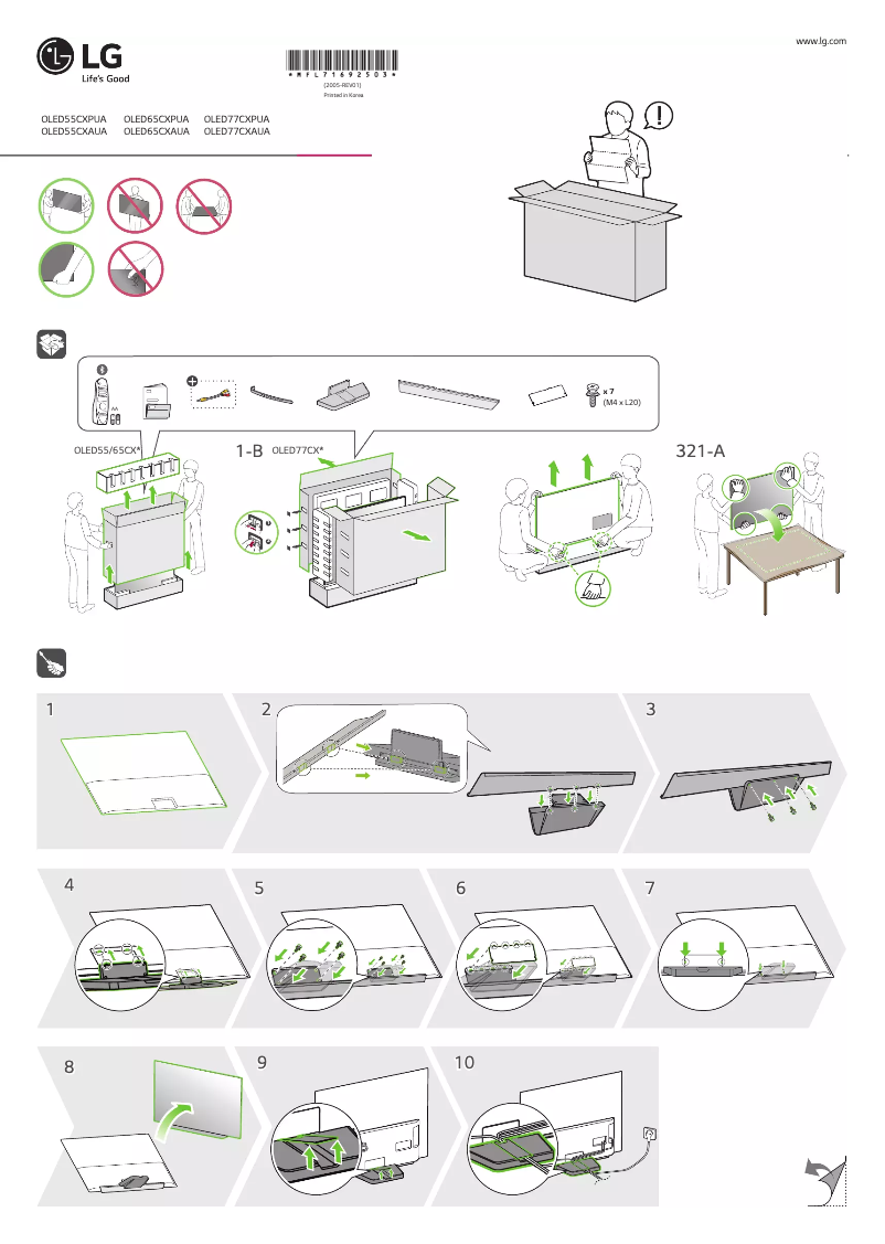 Image de la première page du manuel de l'appareil CXPUA