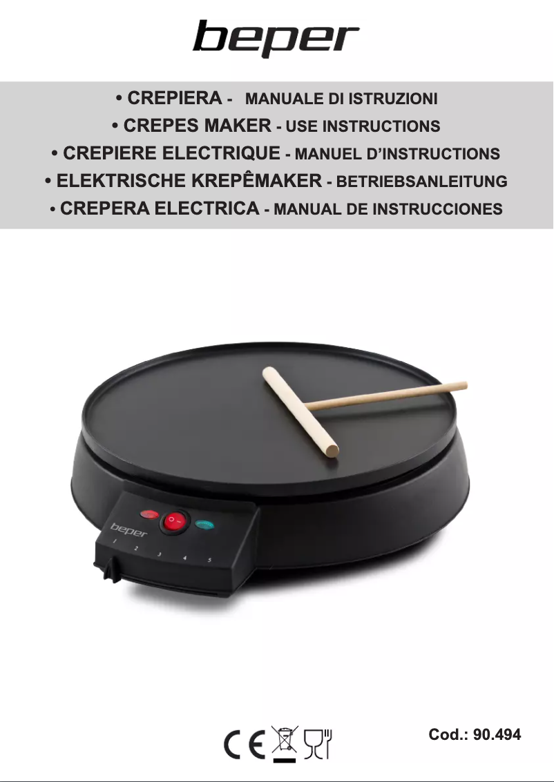 Page n°1 - Manuel utilisateur Beper 90.494
