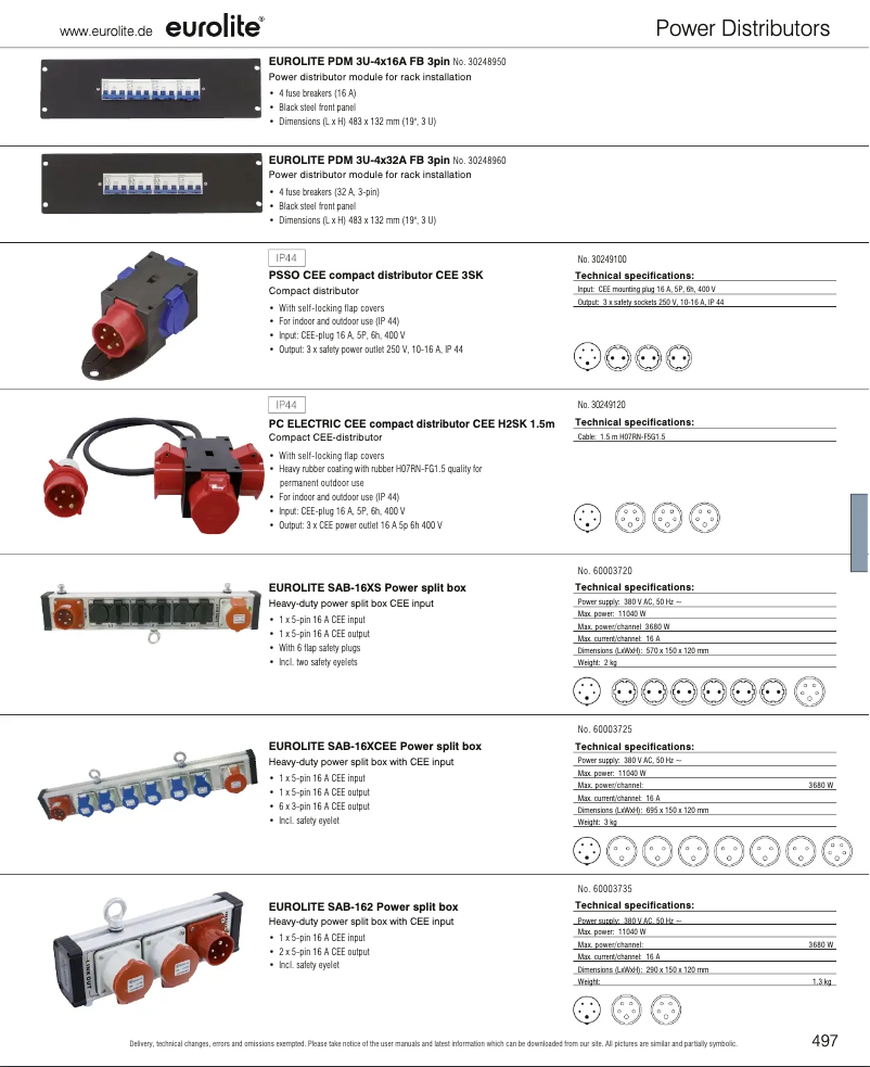 Page n°1 - Catalogue Eurolite SAB-162