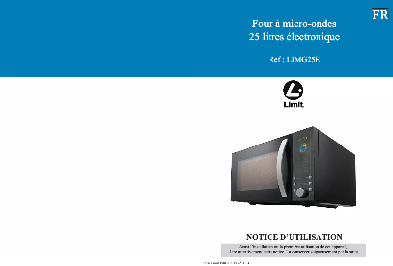Page 1 de la notice Manuel utilisateur Limit LIMG25E