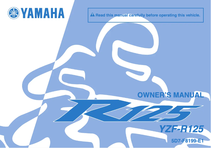 Page 1 de la notice Manuel utilisateur Yamaha YZF-R125