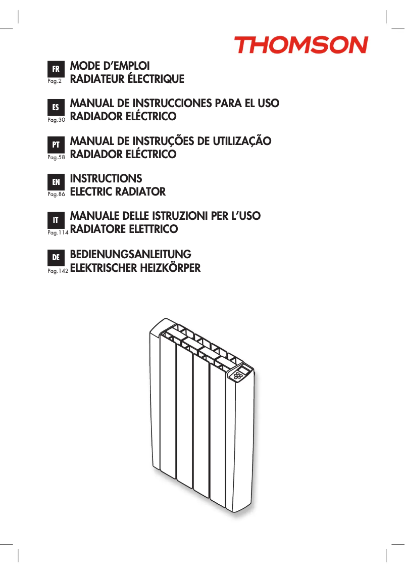 Page n°1 - Manuel utilisateur Thomson THINSDG10