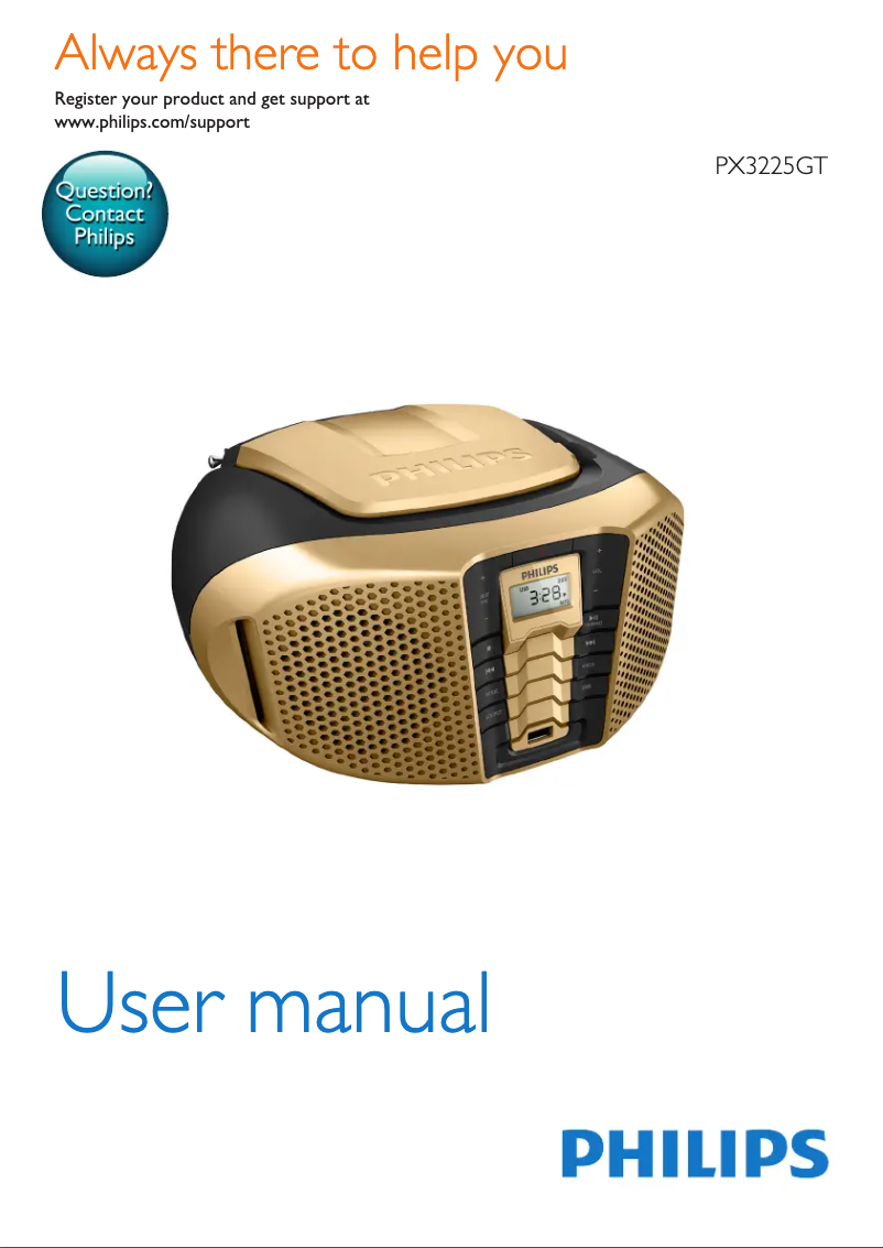 Page 1 de la notice Manuel utilisateur Philips PX3225GTX