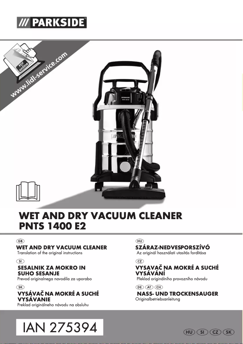 Página 1 del manual Manual de usuario Parkside PNTS 1400 E2