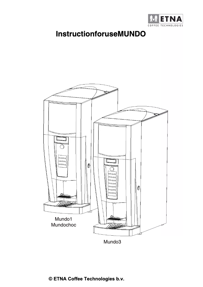 Page 1 de la notice Manuel utilisateur Etna Mundo