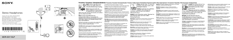 Page n°1 - Manuel utilisateur Sony MDR-EX110LP
