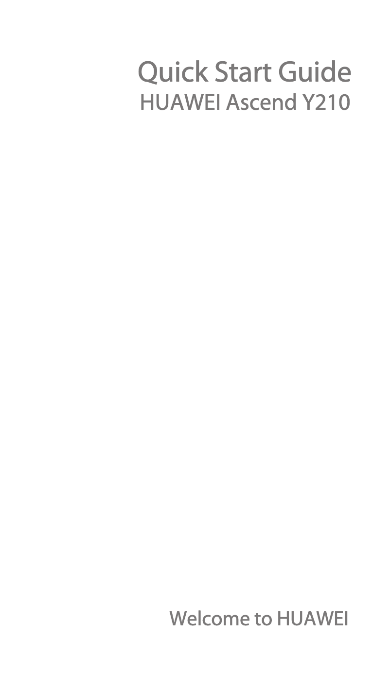 Page 1 de la notice Manuel utilisateur Huawei Ascend Y210
