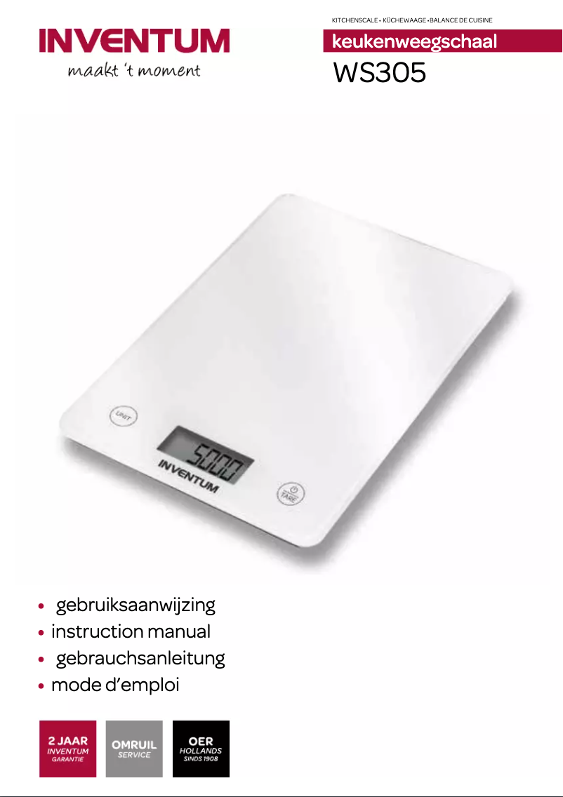 Page n°1 - Manuel utilisateur Inventum WS305