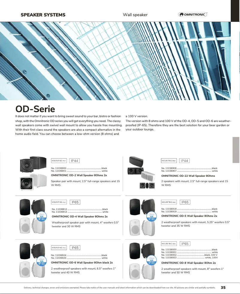 Page n°1 - Catalogue Omnitronic OD-8T