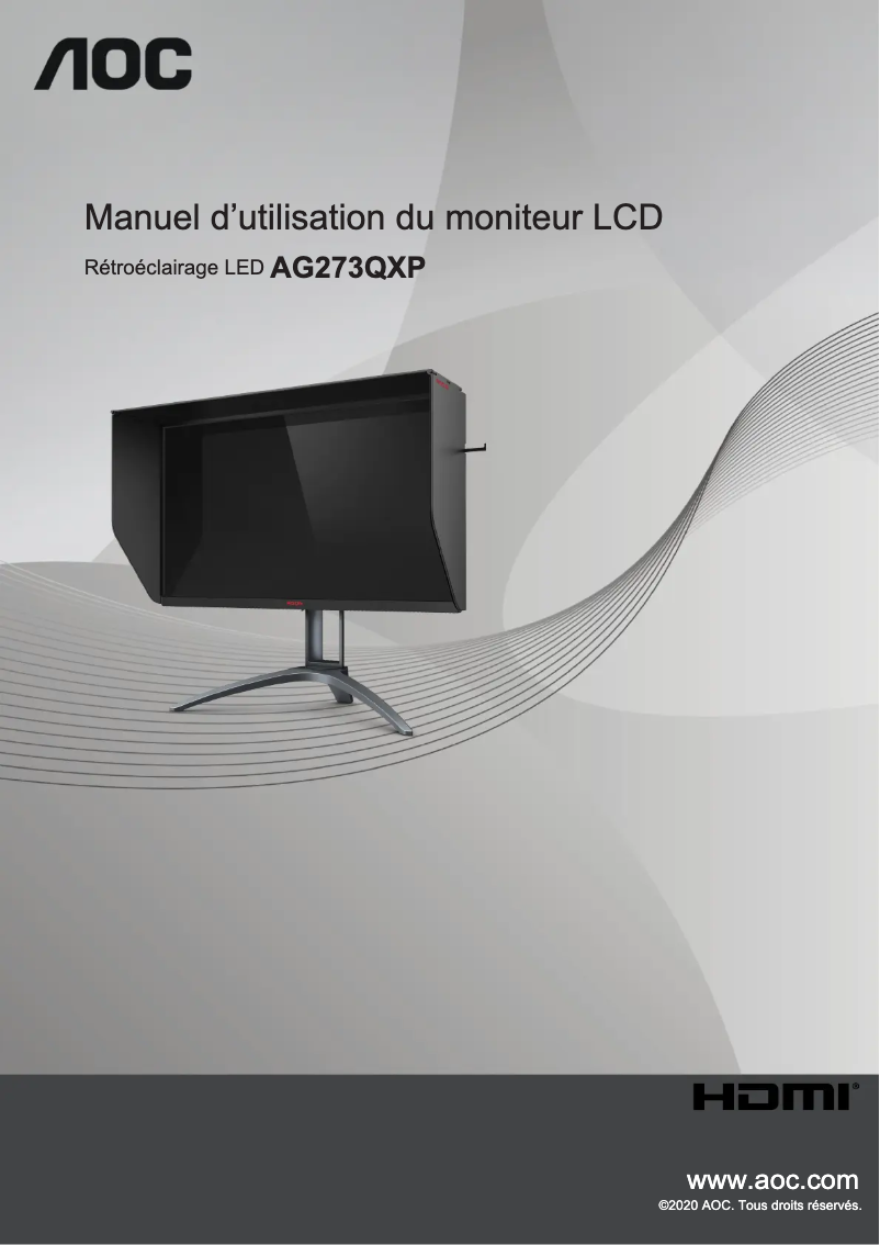 Image de la première page du manuel de l'appareil AGON AG273QXP