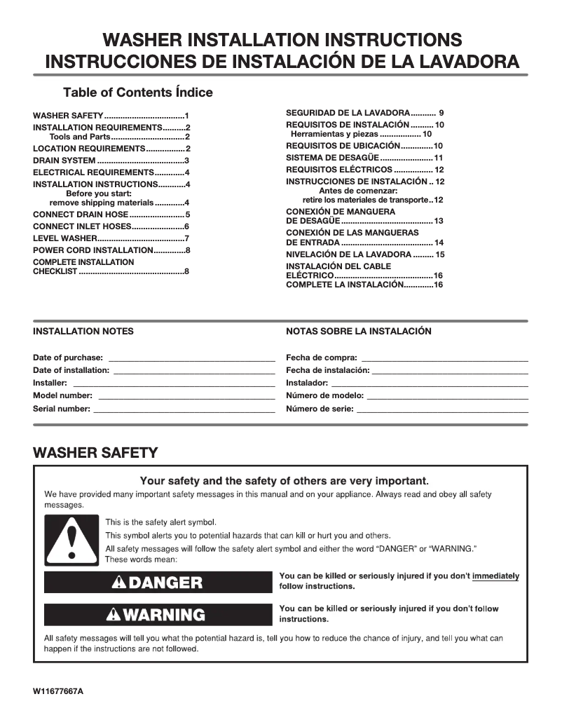 Page 1 de la notice Guide d'installation Maytag MED7020RW