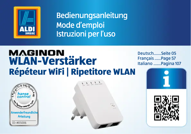 Page n°1 - Manuel utilisateur Maginon WLR-310