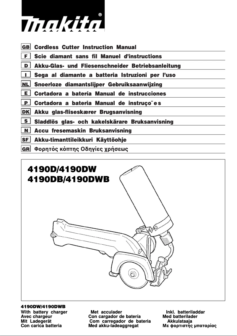 Page n°1 - Manuel utilisateur Makita 4190DW