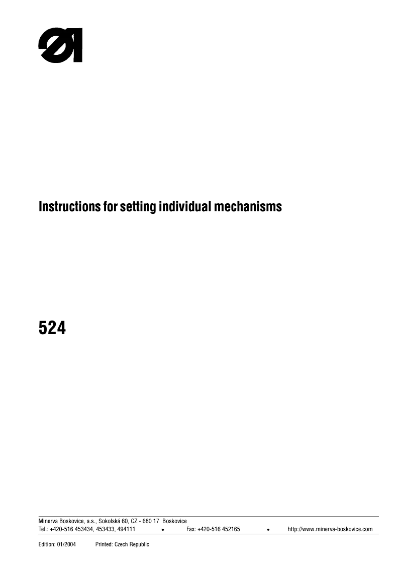 Page n°1 - Manuel utilisateur Dürkopp Adler 524
