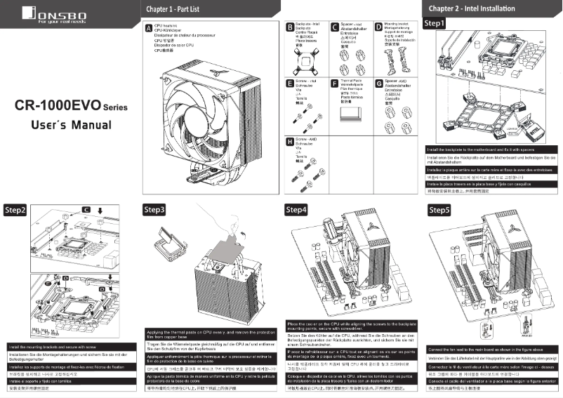 Page n°1 - Manuel utilisateur Jonsbo CR-1000 Evo Standard
