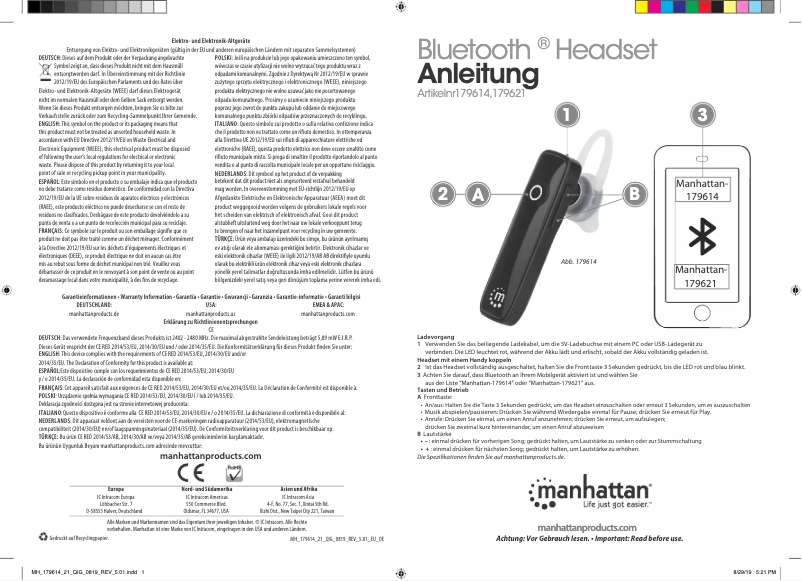 Page 1 de la notice Mode d'emploi Manhattan 179614
