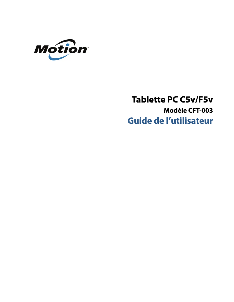 Página 1 del manual Manual de usuario Motion Computing C5v