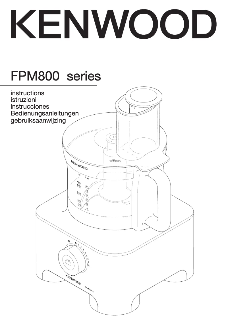 Page n°1 - Manuel utilisateur Kenwood Multipro Sense FPM810