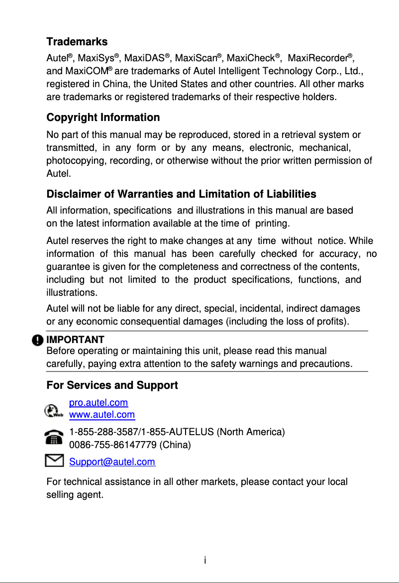 Page 1 de la notice Manuel utilisateur Autel MaxiCheck MX900