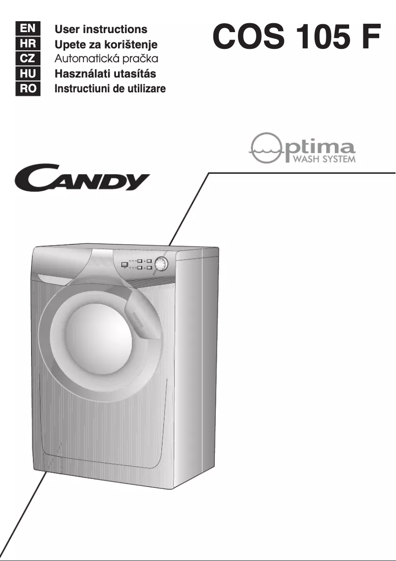 Image de la première page du manuel de l'appareil COS 105 F