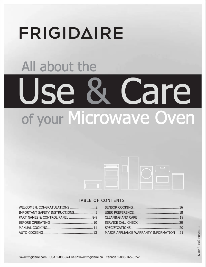 Page n°1 - Mode d'emploi Frigidaire FGMO206NTD