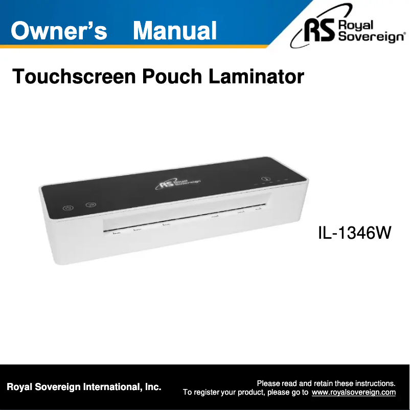 Image de la première page du manuel de l'appareil IL-1346W