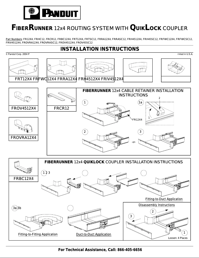 Page 1 de la notice Manuel utilisateur Panduit FRHC12YL6