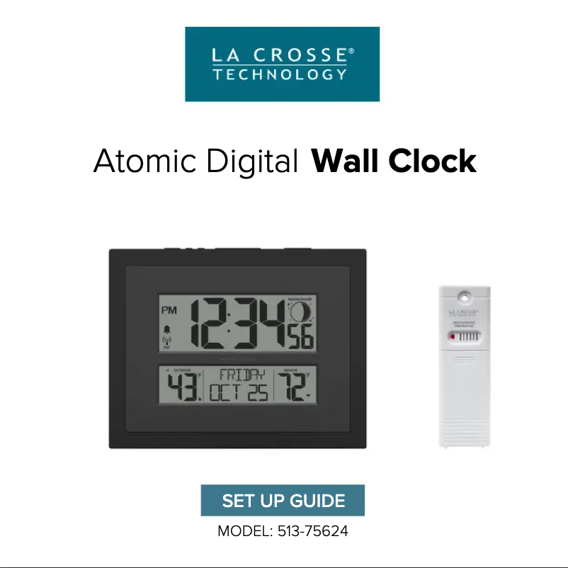 Page 1 de la notice Manuel utilisateur La Crosse Technology 513-75624