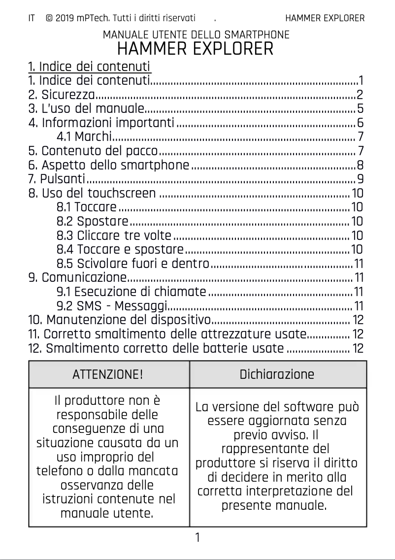 Image de la première page du manuel de l'appareil Explorer