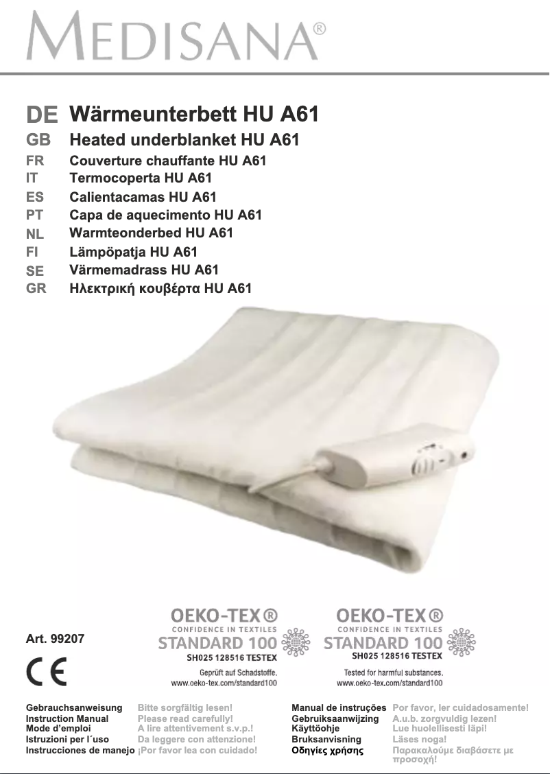 Image de la première page du manuel de l'appareil HU A61