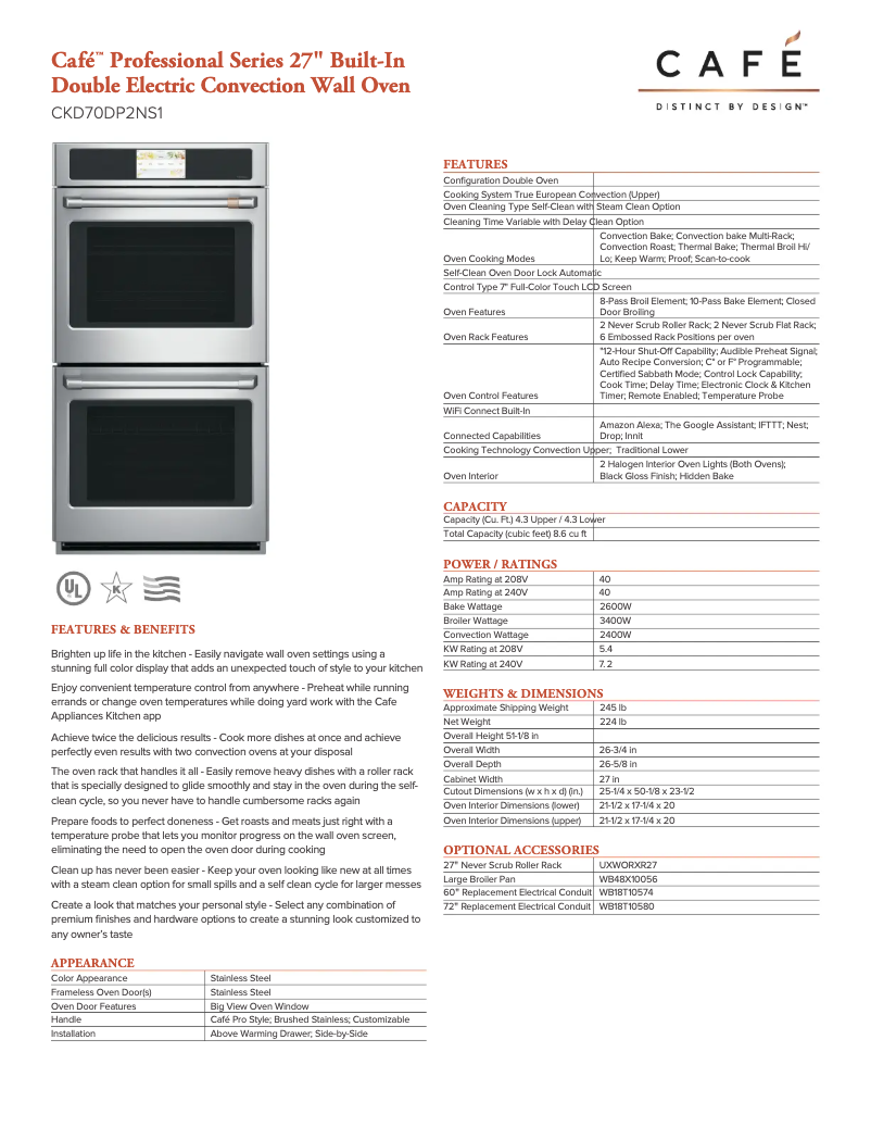 First page image of the manual for CKD70DP2NS1
