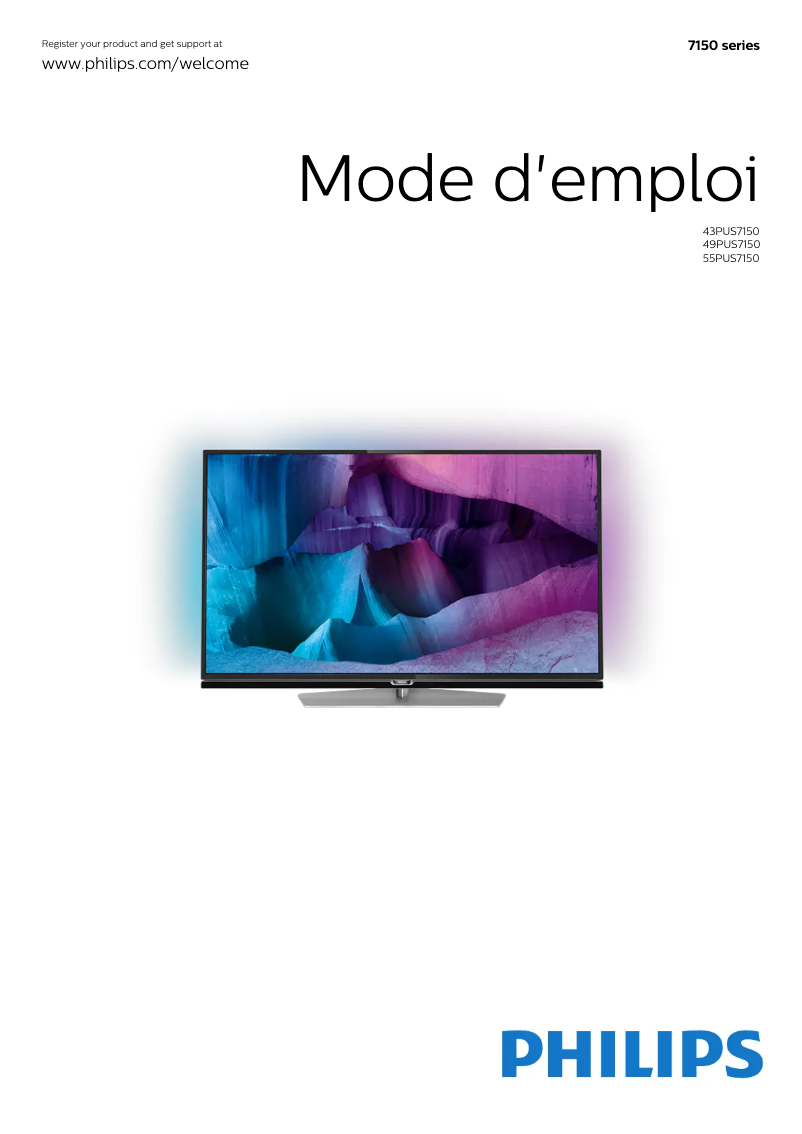 Page 1 de la notice Manuel utilisateur Philips 7000 series 55PUS7150