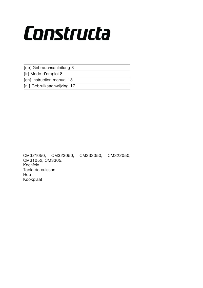 Image de la première page du manuel de l'appareil CM33211
