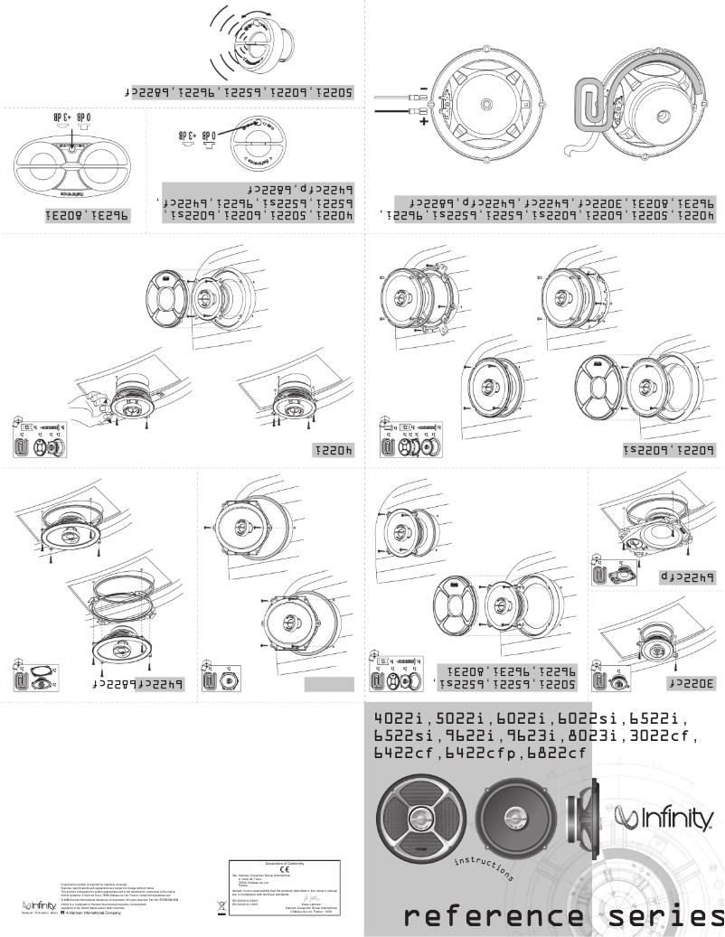 Page 1 de la notice Manuel utilisateur Infinity Reference 6522I