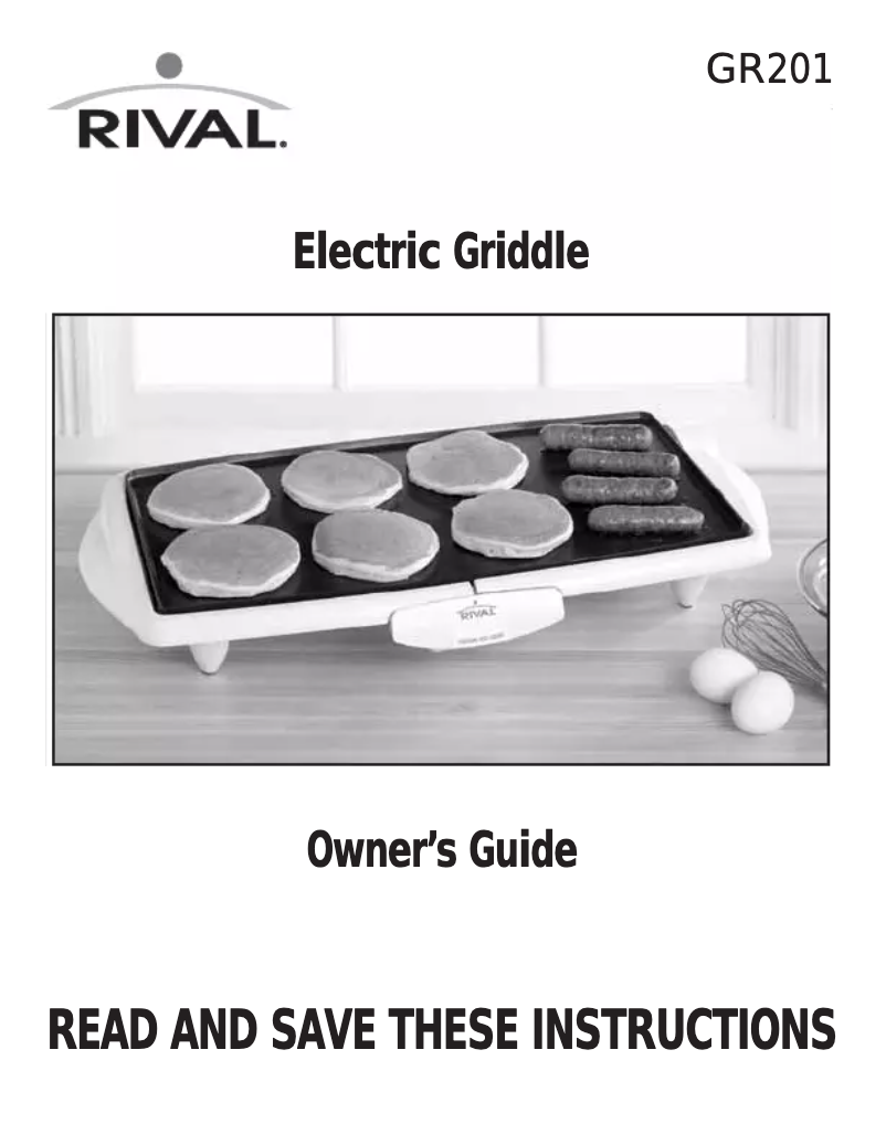 Page 1 de la notice Manuel utilisateur Rival GR201