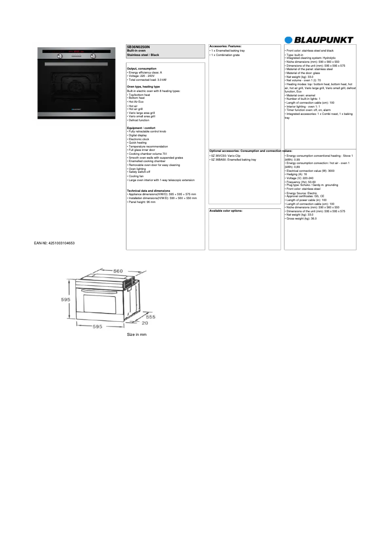 Image de la première page du manuel de l'appareil 5B36N0250IN