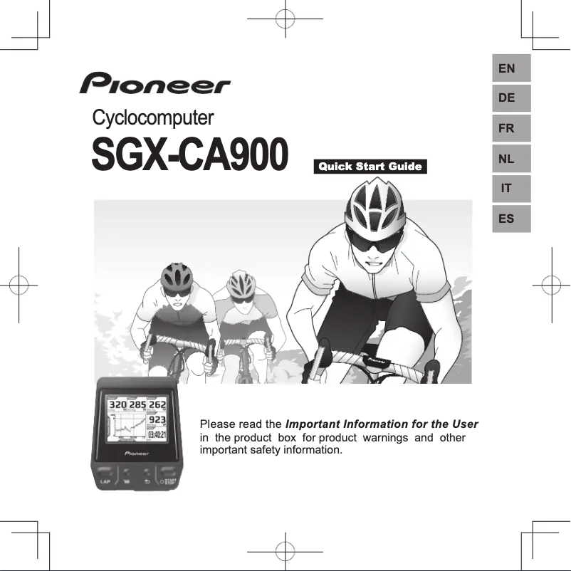 Page 1 de la notice Manuel utilisateur Pioneer SGX-CA900