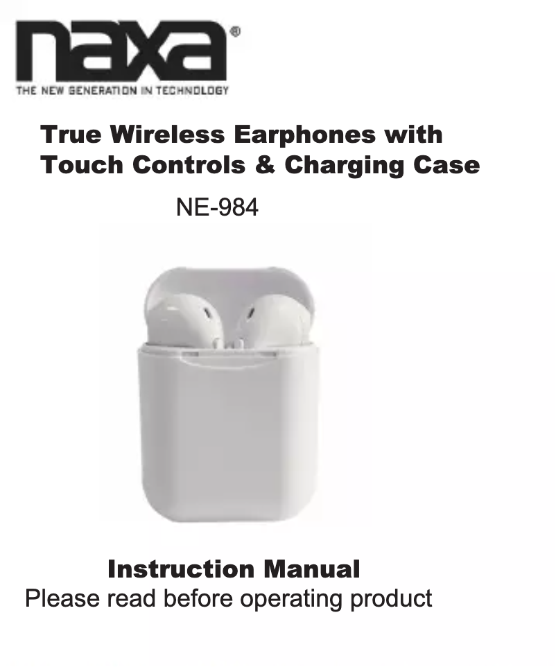 Página 1 del manual Manual de usuario Naxa NE-984