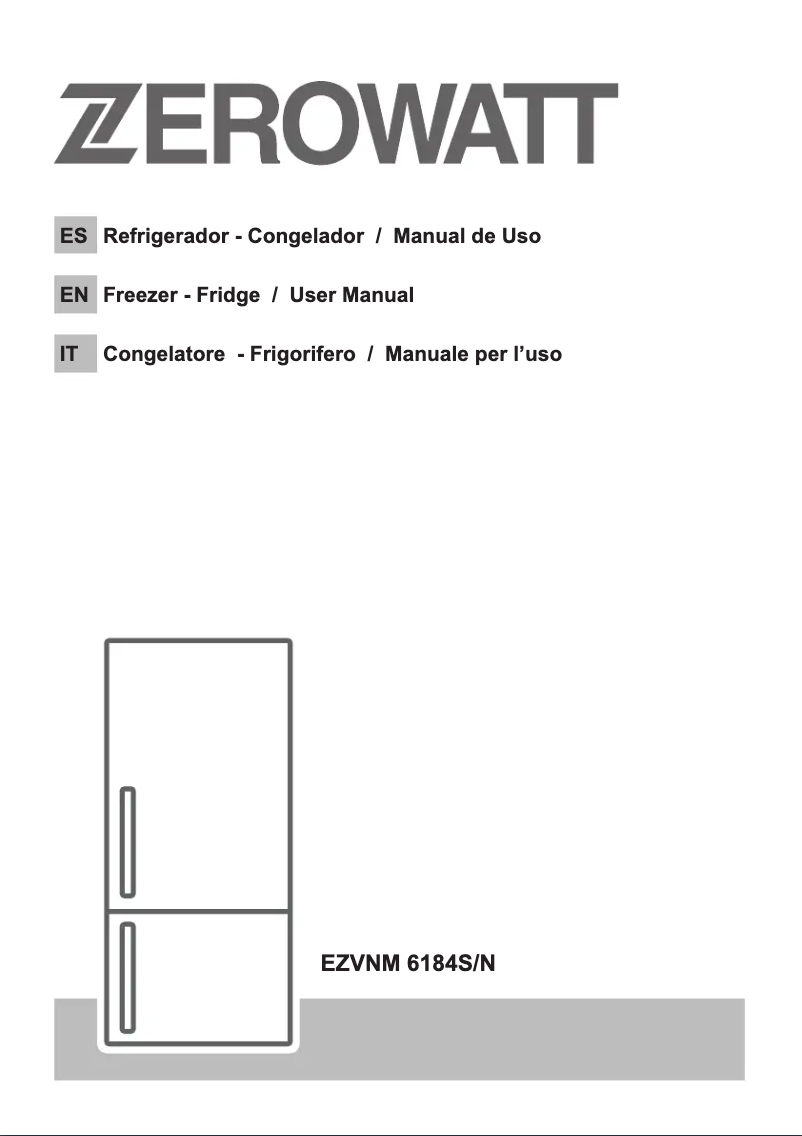 Page 1 de la notice Manuel utilisateur Zerowatt EZVNM 6184SN