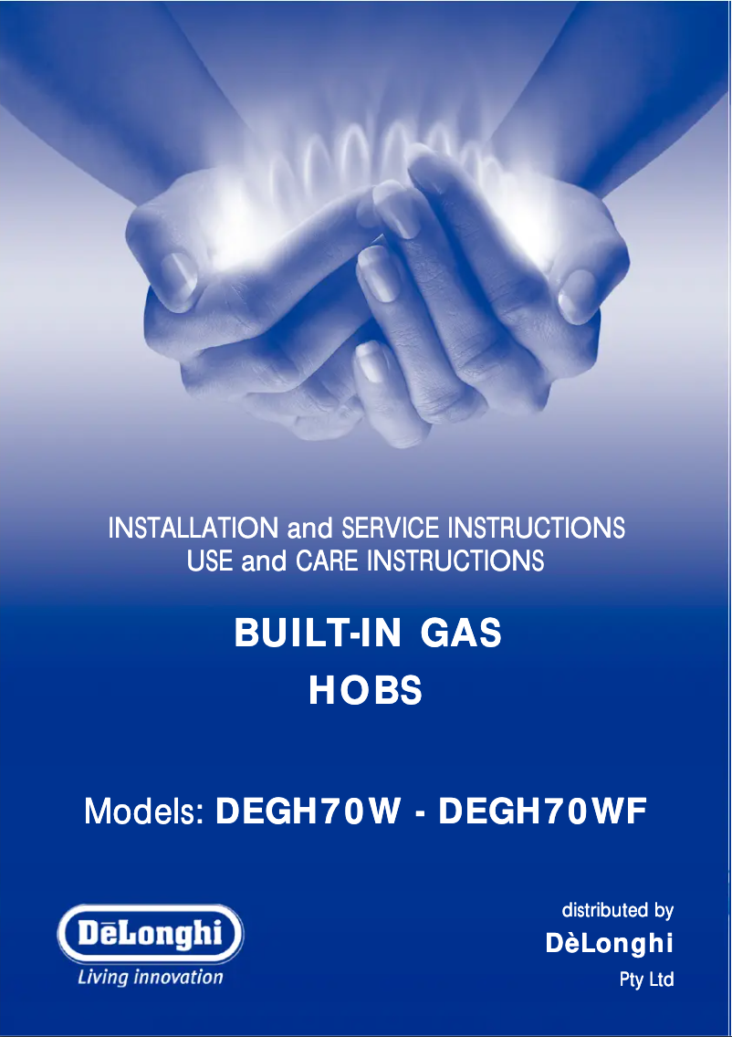 Page 1 de la notice Manuel utilisateur DeLonghi DEGH70W